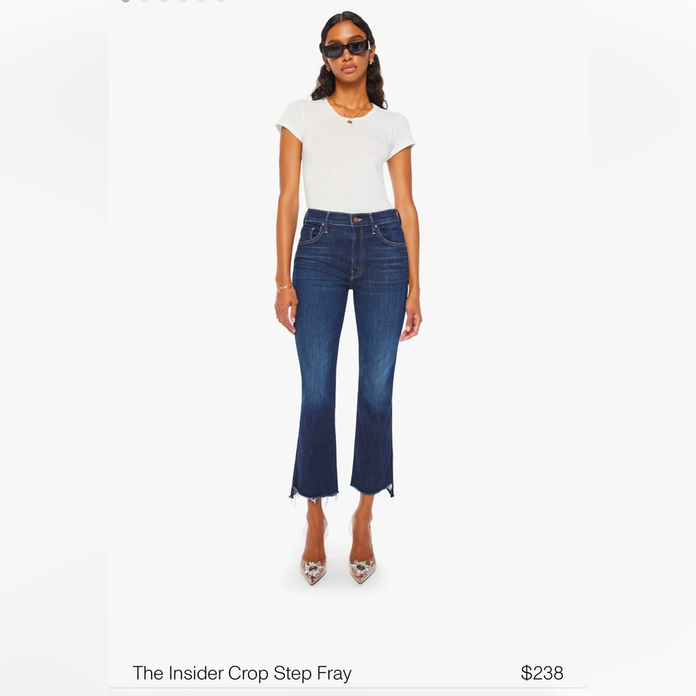 Mother Insider Crop Step Fray